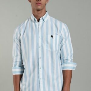 LS 002||Blue stripes|| Full Sleeve Shirt