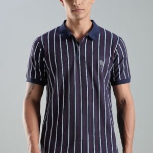 PR42|| Navy stripes|| 100% Cotton T-Shirt