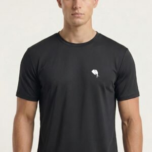 RHS002A||BLACK|| Round Neck Half Sleeve