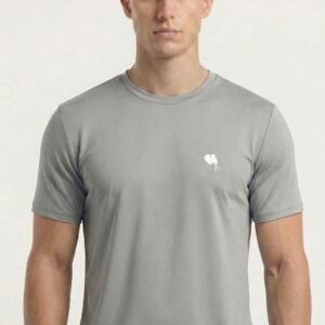 RHS002A||Lite Grey|| Round Neck Half Sleeve