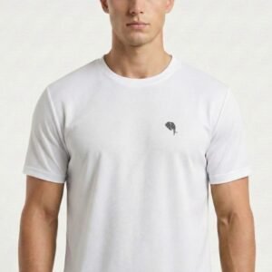 RHS002A||WHITE|| Round Neck Half Sleeve