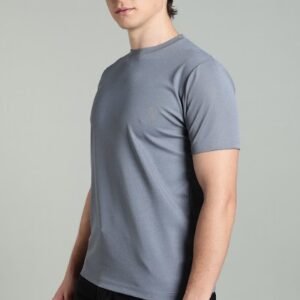 RHS002||GREY|| Round Neck Half Sleeve-CS