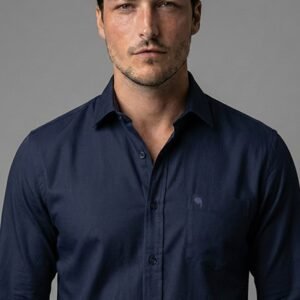 LS 004||NAVY|| Full Sleeve Shirts || 100% Cotton