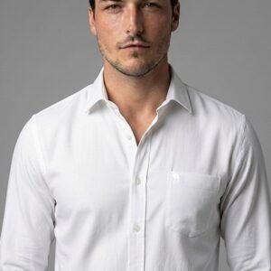 LS 004||WHITE|| Full Sleeve Shirts || 100% Cotton