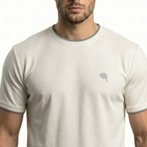 RHS002B||WHITE|| Round Neck Half Sleeve