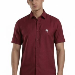 TS 001||MAROON|| Half Sleeve Shirt
